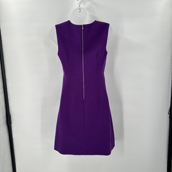 Diane von Furstenberg Purple Sleeveless Fit‎ & Flare Dress 2 Minimalist Cocktail - Picture 4 of 9